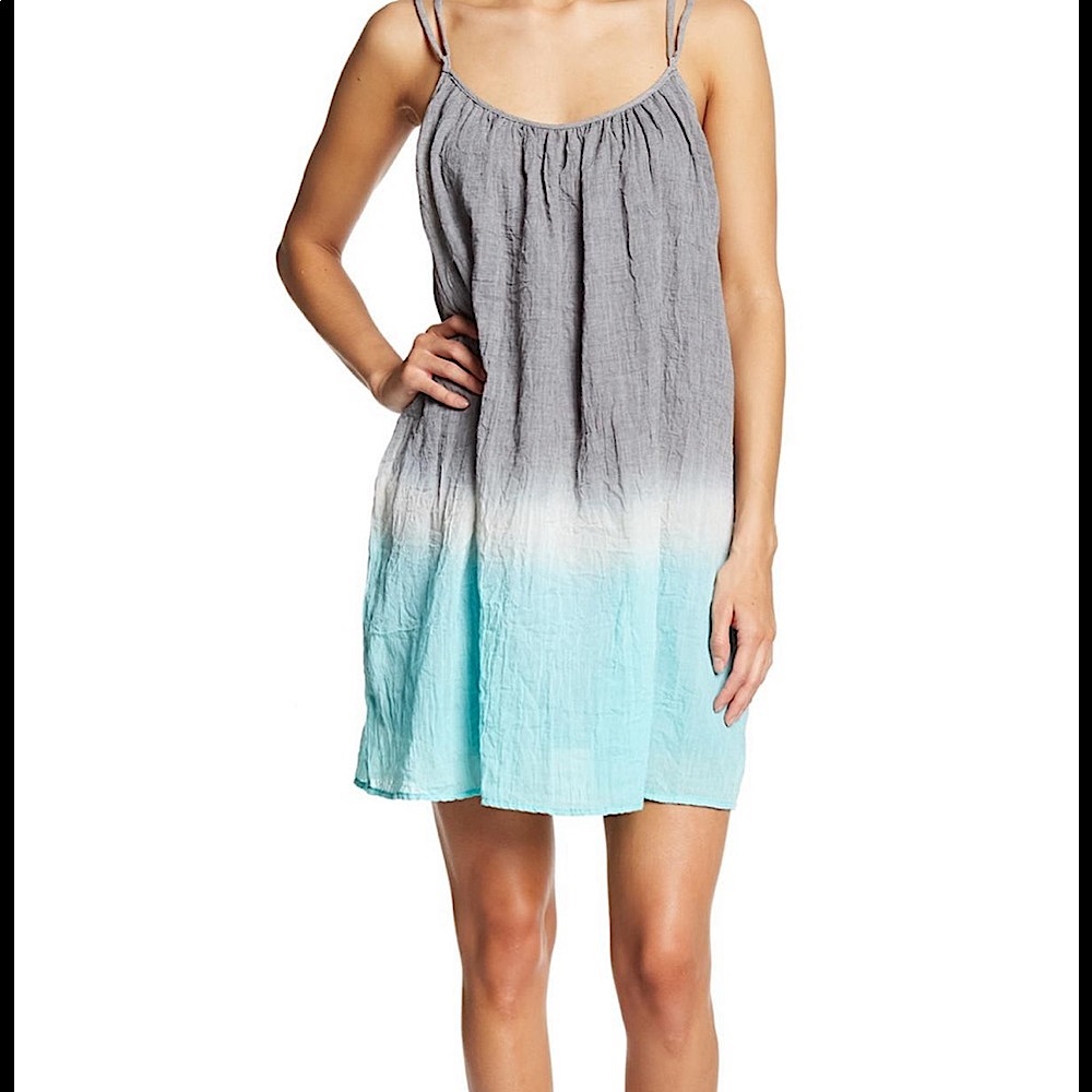 Esme Dress In Indigo Grey White